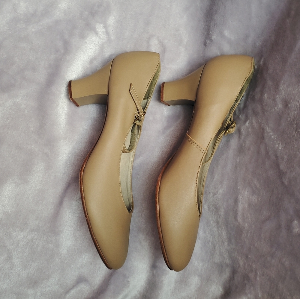 Capezio | Tan Heels with Strap - Picture 6 of 6